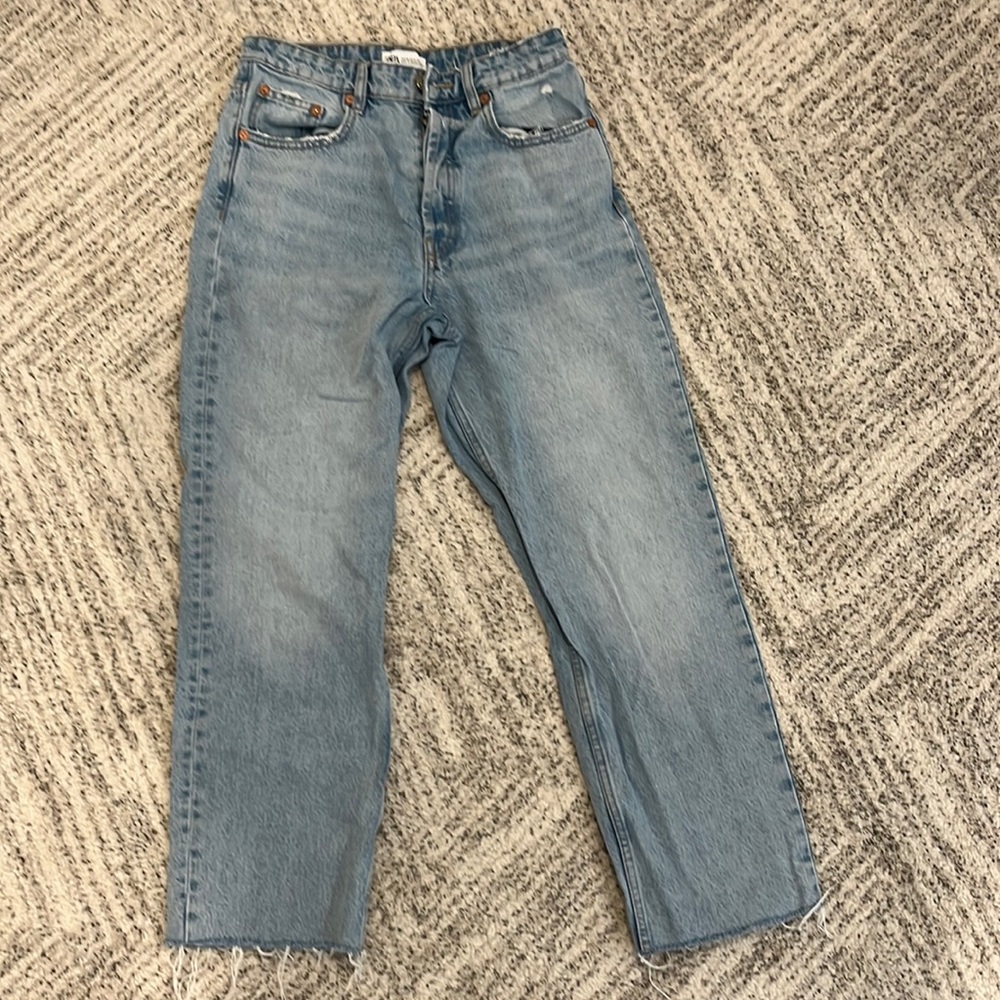 Zara high rise straight leg Jean